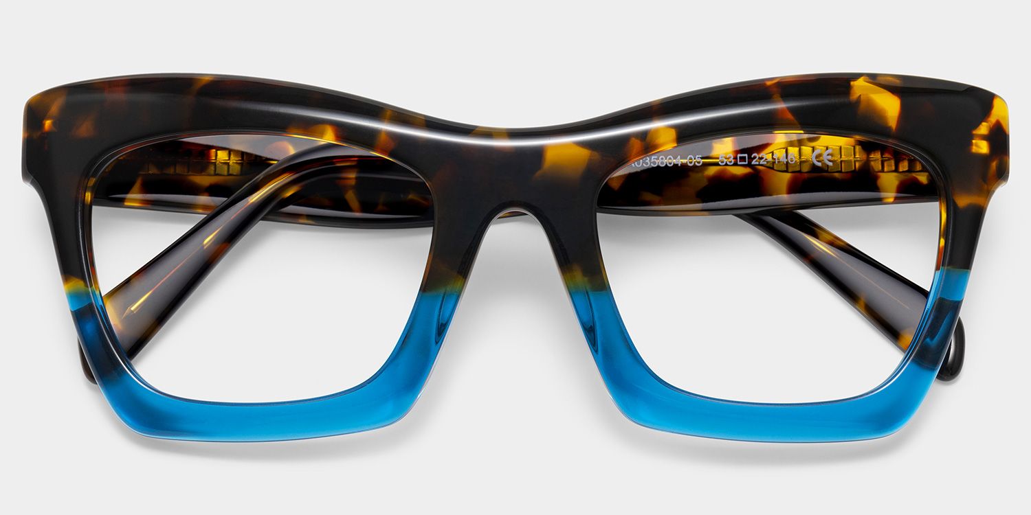 Benitez Square Blue-Tortoise Frame Glasses | Zeelool3