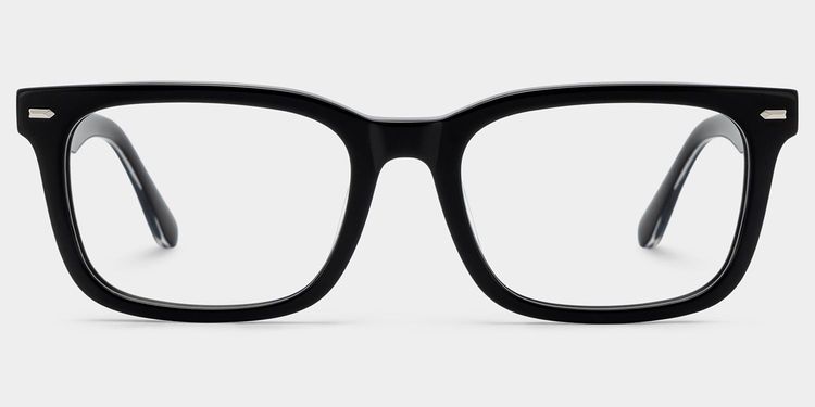 Patrick Rectangle Black Glasses