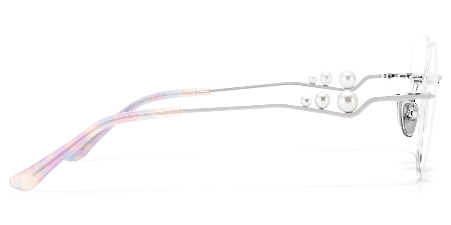 Wyatt Eyeglasses in Geometric Silver Frame | Zeelool3