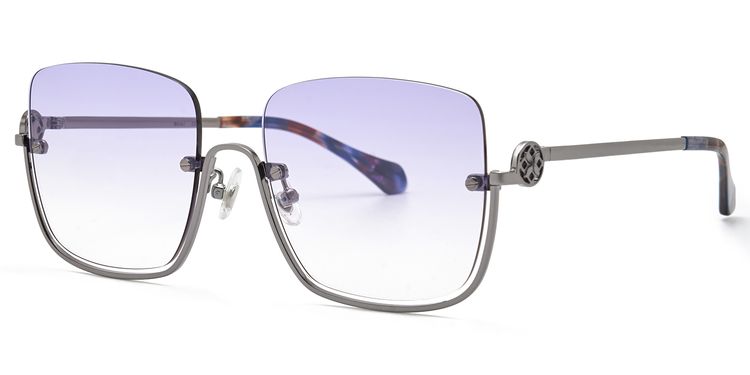 Charie Rectangle Light Purple Sunglasses