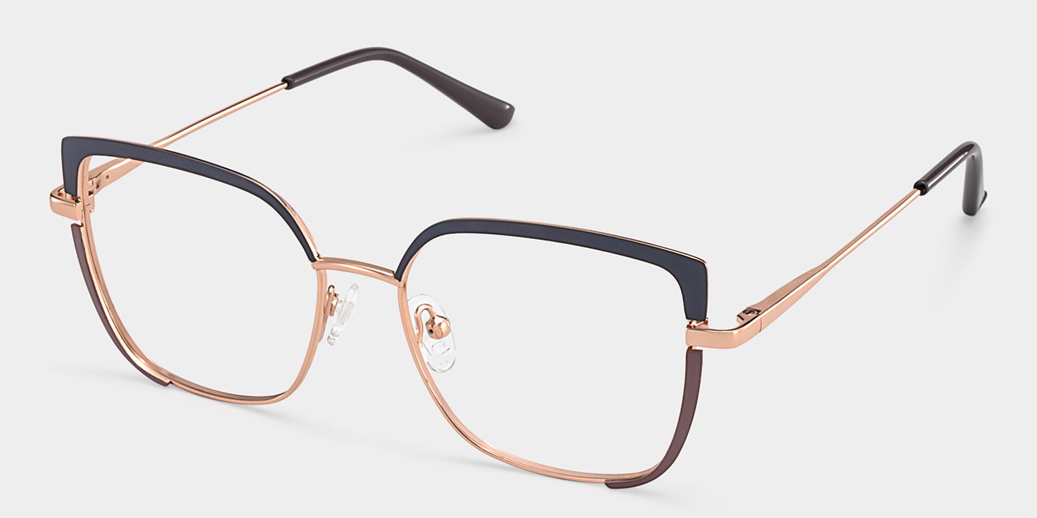 Grasso Square Two-Tone Eyeglasses & Metal Frames2