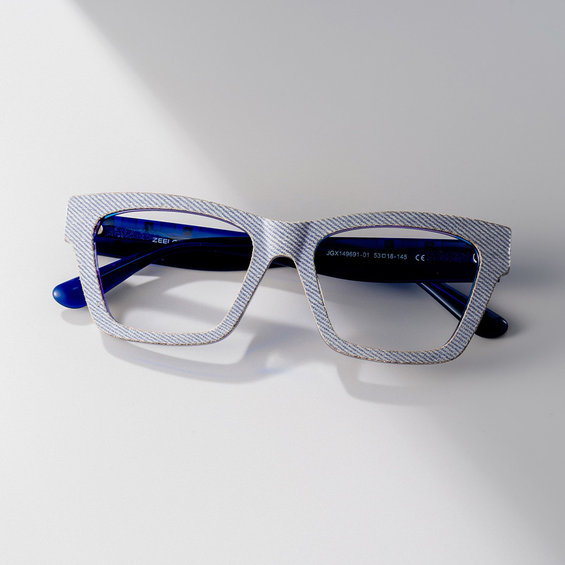 Cecilia Blue Frame Glasses with Rectangle Frame Online | ZEELOOL0