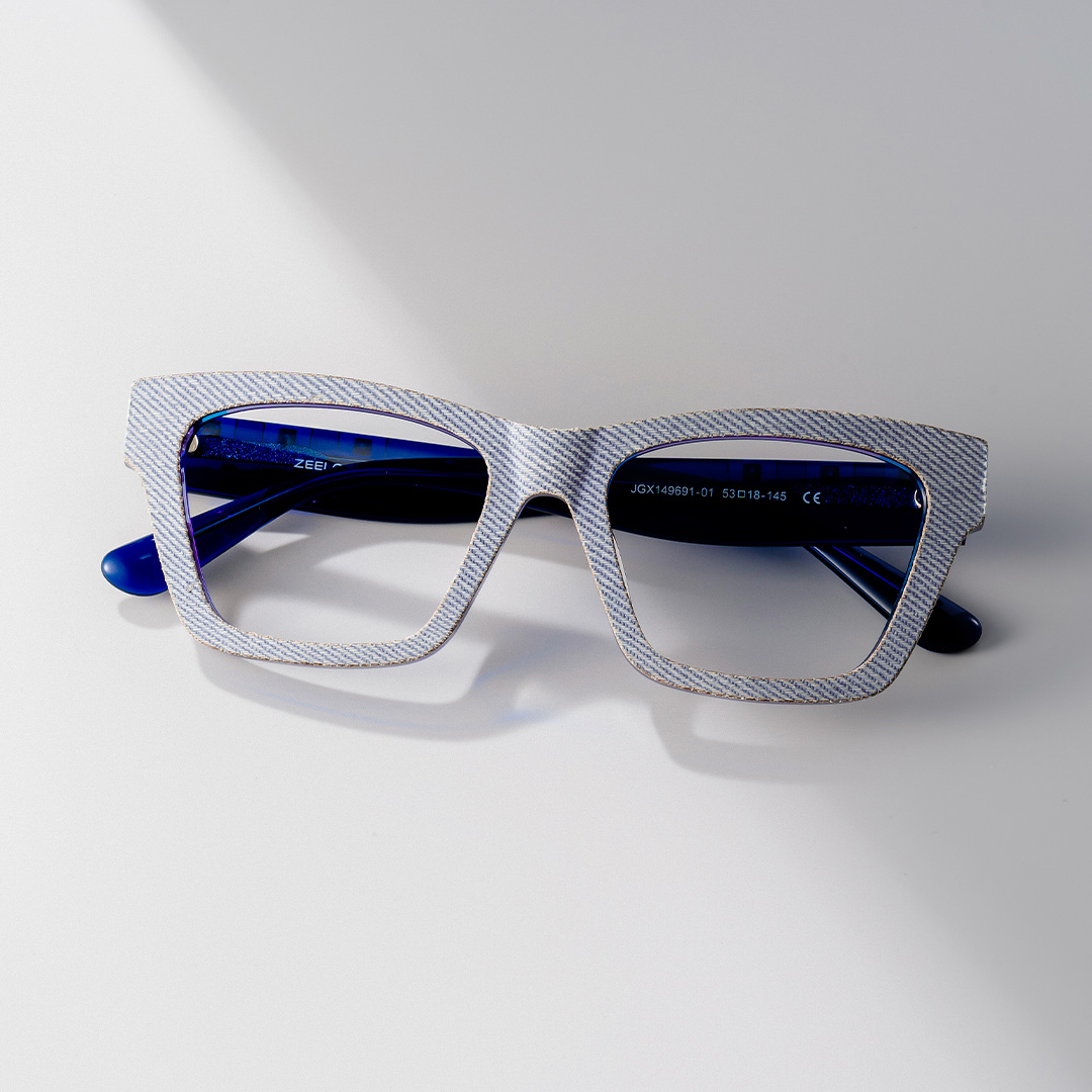 Cecilia Rectangle Blue Glasses