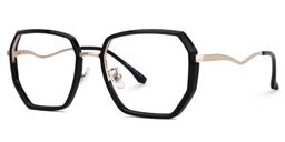 Javonia Geometric Black Glasses1