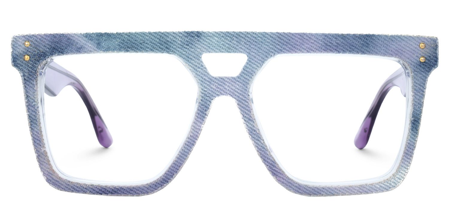 Rubin Blue Purple Denim Eyeglasses | ZEELOOL Canada0