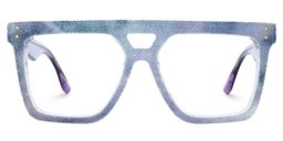 Rubin Square Blue Purple Glasses0
