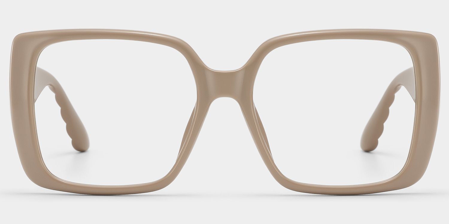 Affordable Maya Nude Brown Square Frames Glasses | ZEELOOL0