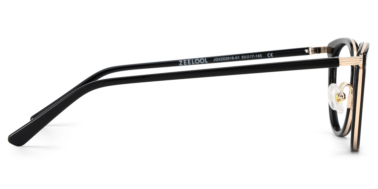 Caden Eyeglasses in Round Black Frame | ZEELOOL Canada5