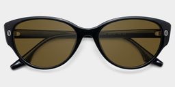 Livia Cat eye Black Polarized Sunglasses1
