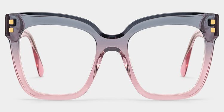Minguela Square Gray Pink Glasses