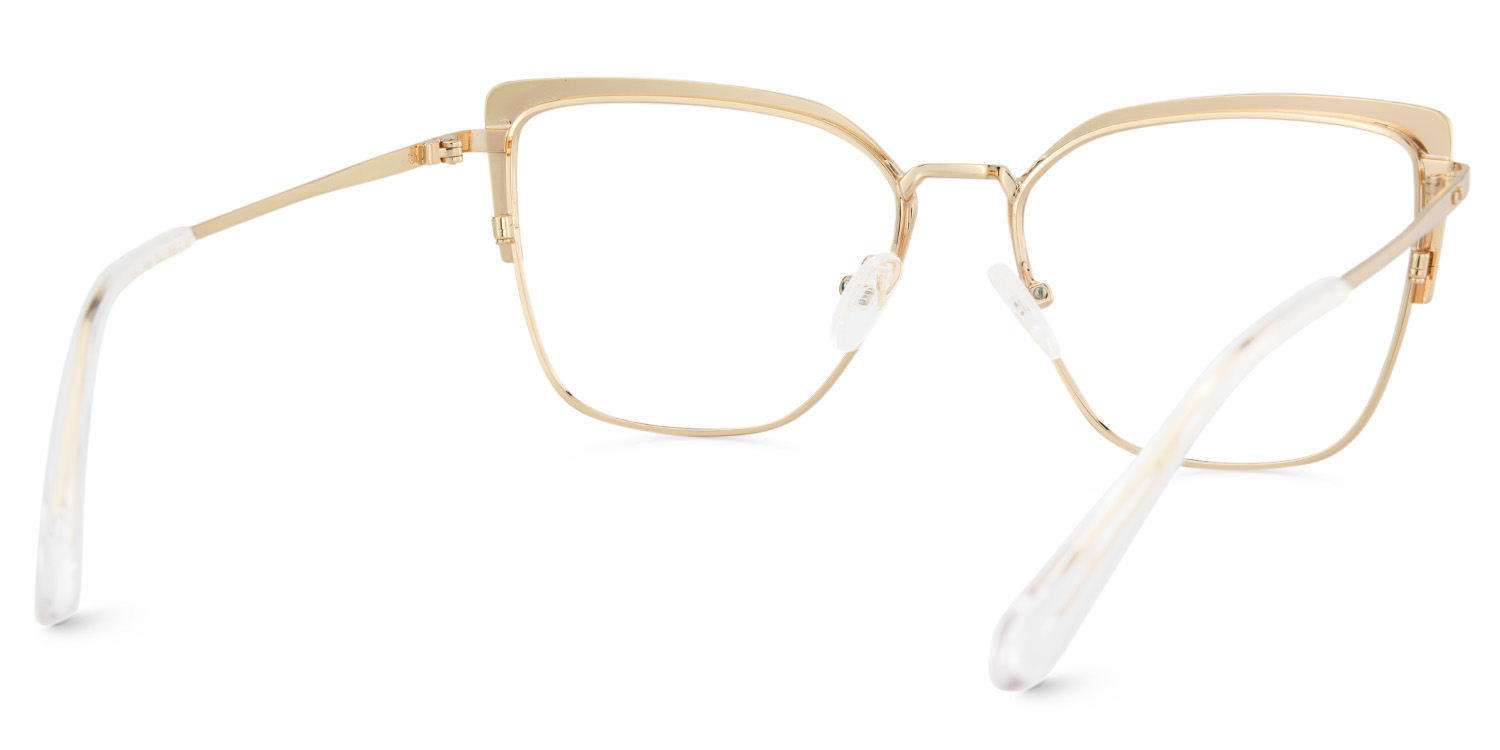 Javier Rectangle Gold Glasses5
