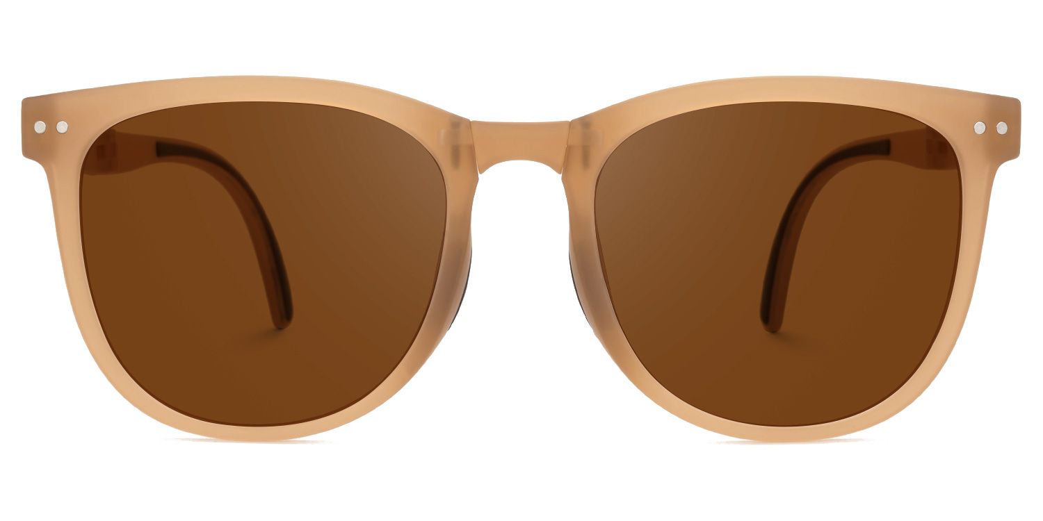 Lindzy Beige Frame Sunglasses with Square Style | ZEELOOL CA0