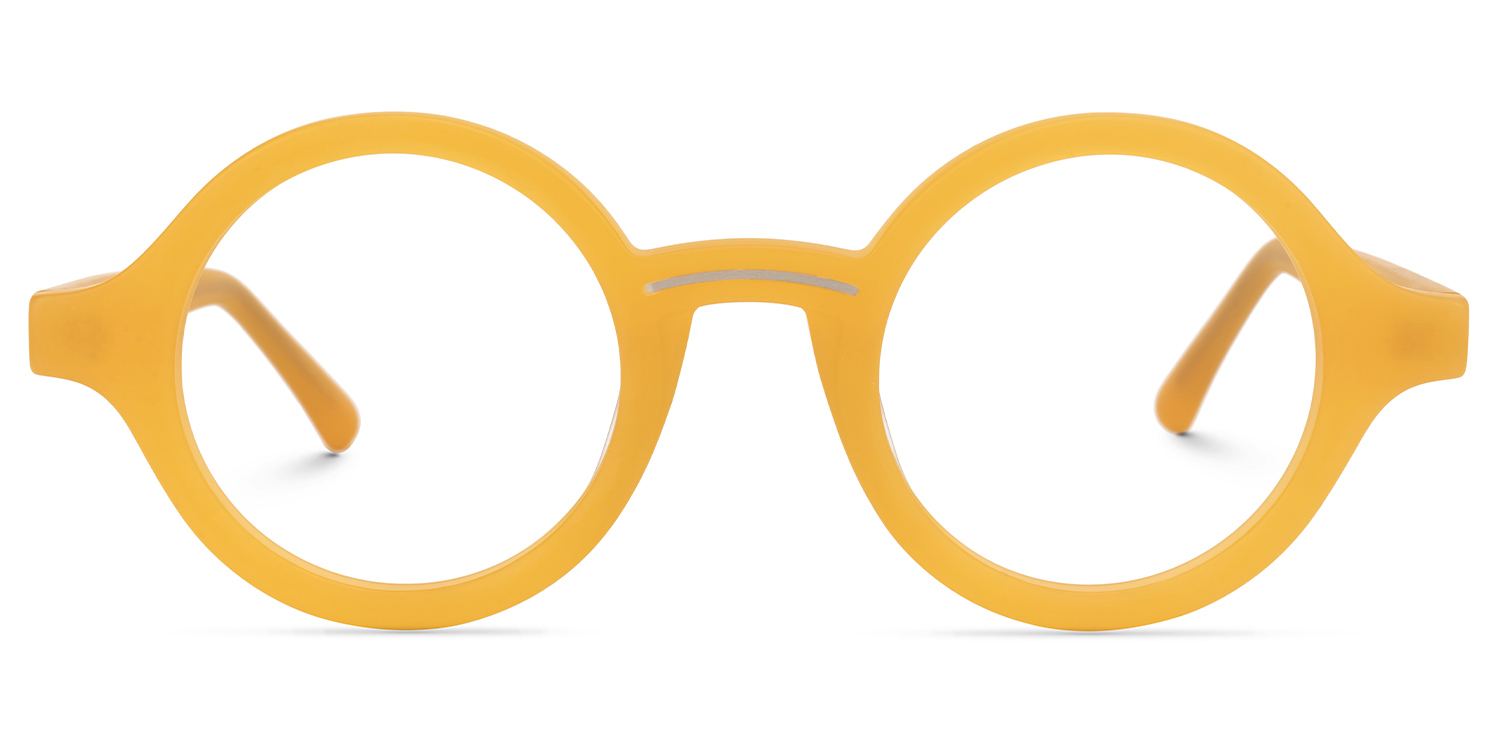 Netini Round Yellow Glasses0