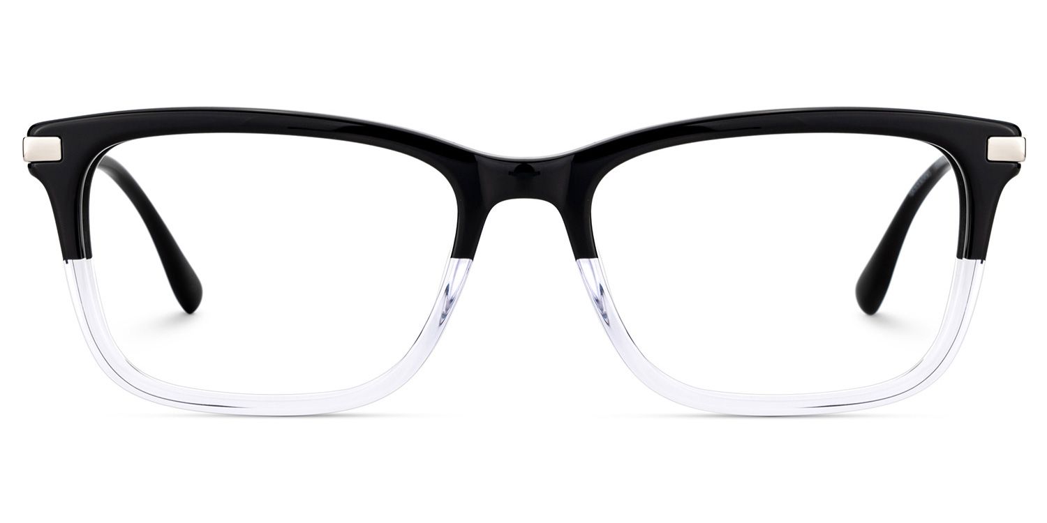 Zane Rectangle Black-crystle Color Frame Glasses for Men | ZEELOOL Canada1