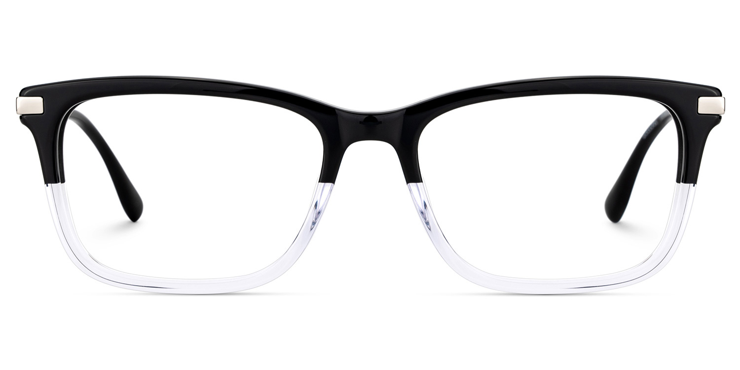 Zane Rectangle Black-crystle Color Frame Glasses for Men | ZEELOOL Canada1