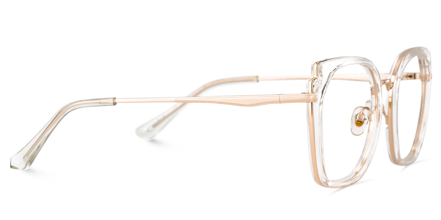 Clear Metal Frame Glasses With Wide Size For Women3