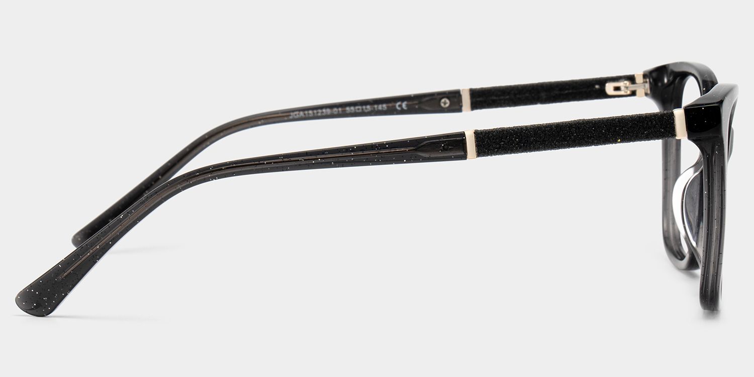 Finnian Square Black Glitter Glasses Frames for Women | ZEELOOL3