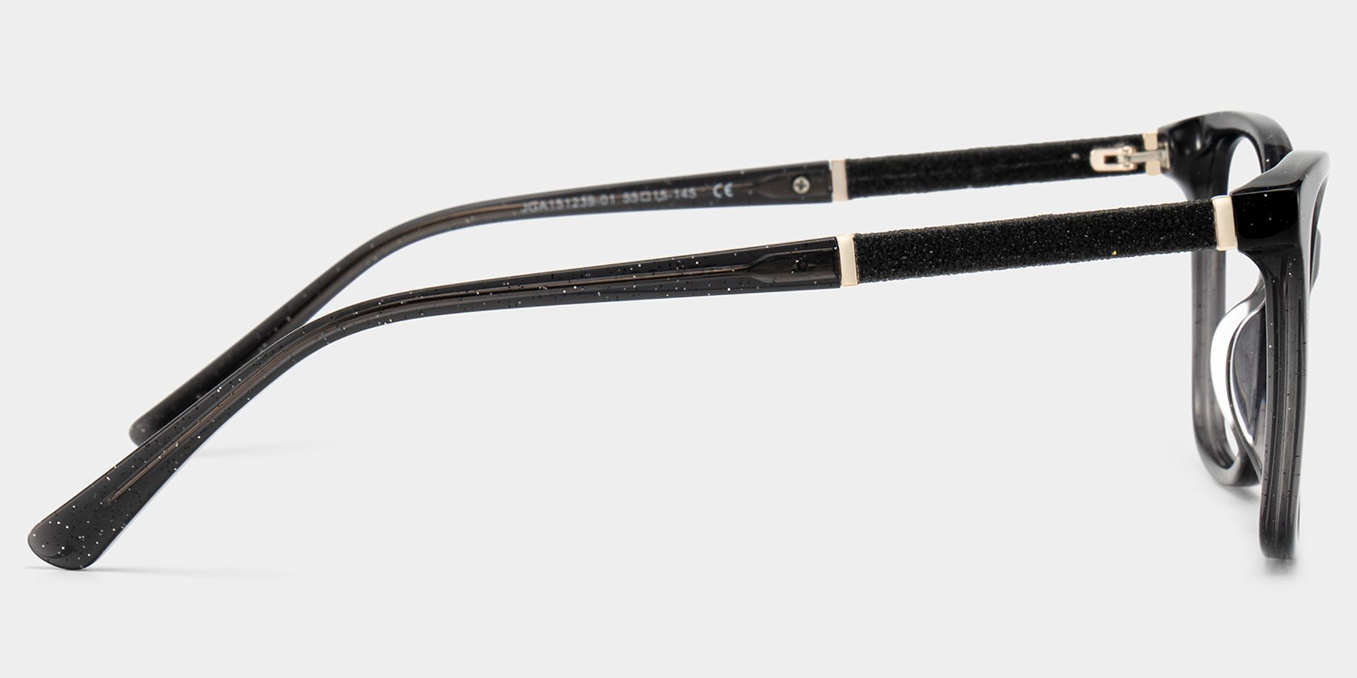 Finnian Square Black Glitter Glasses Frames for Women | ZEELOOL4