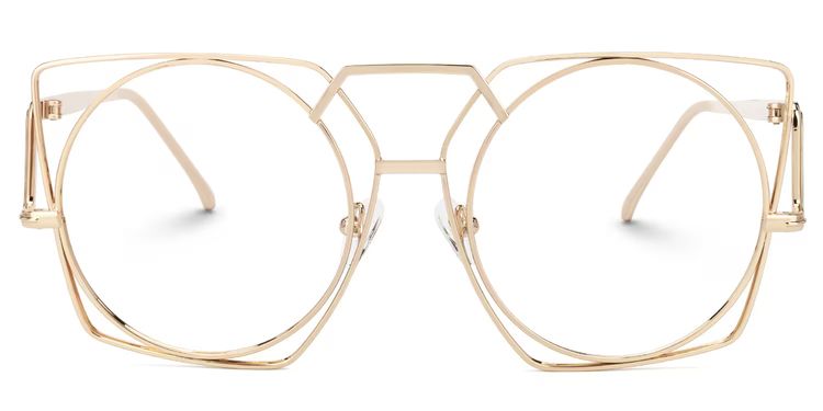 Ybarra Geometric Gold Glasses