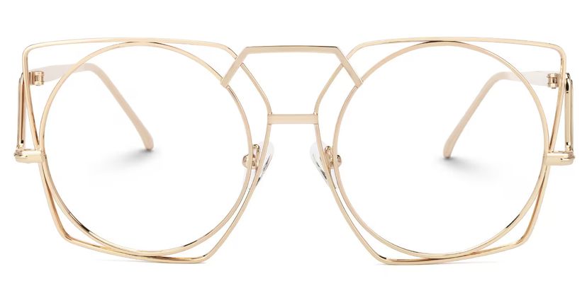 Ybarra Geometric Gold Glasses