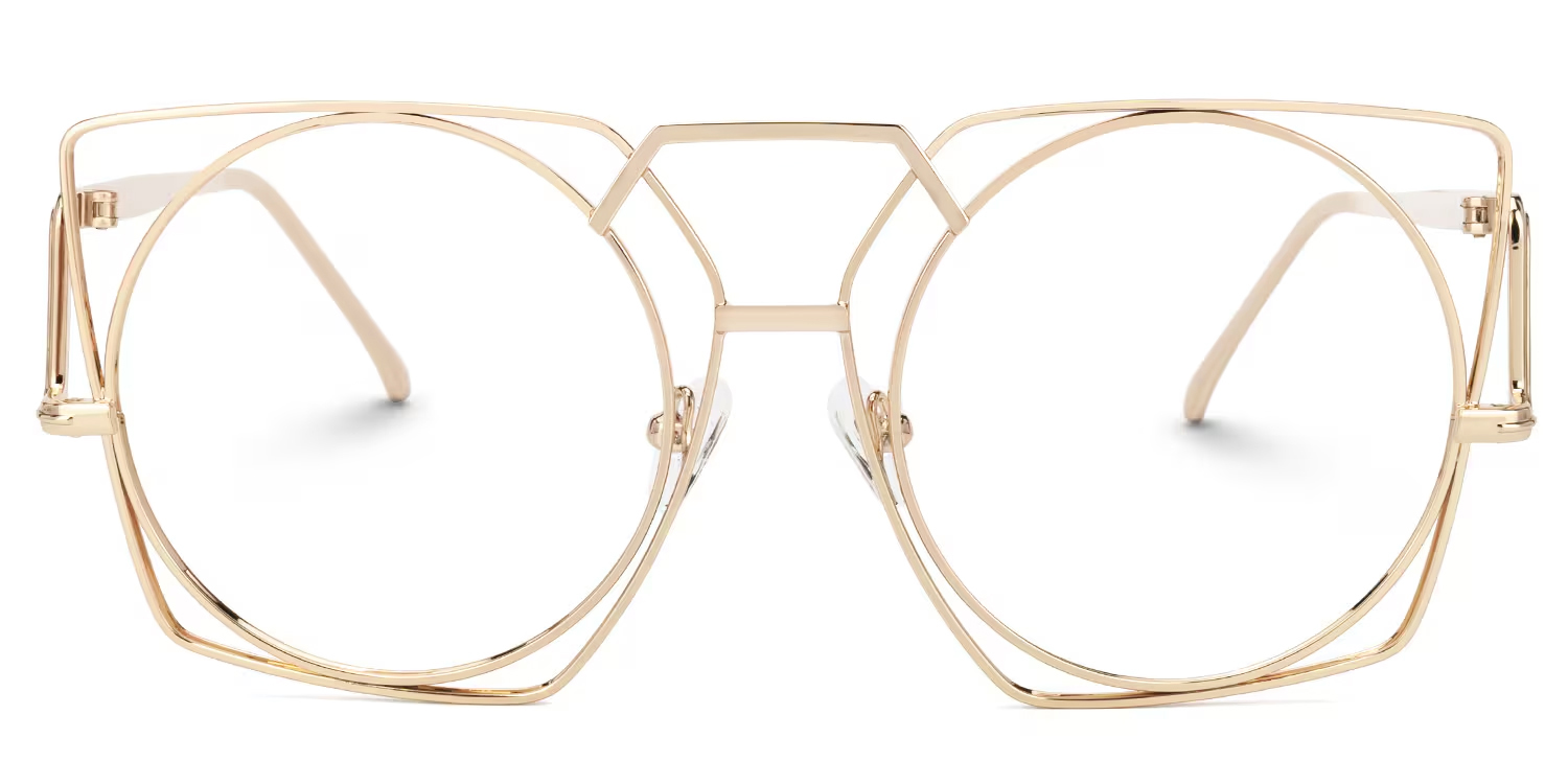 Ybarra Geometric Gold Glasses