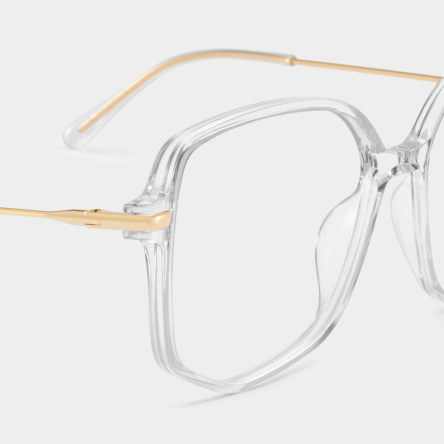 Payton Geometric Clear Eyeglasses | ZEELOOL Canada4
