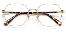 Dunbar Gold Geometric Glasses1