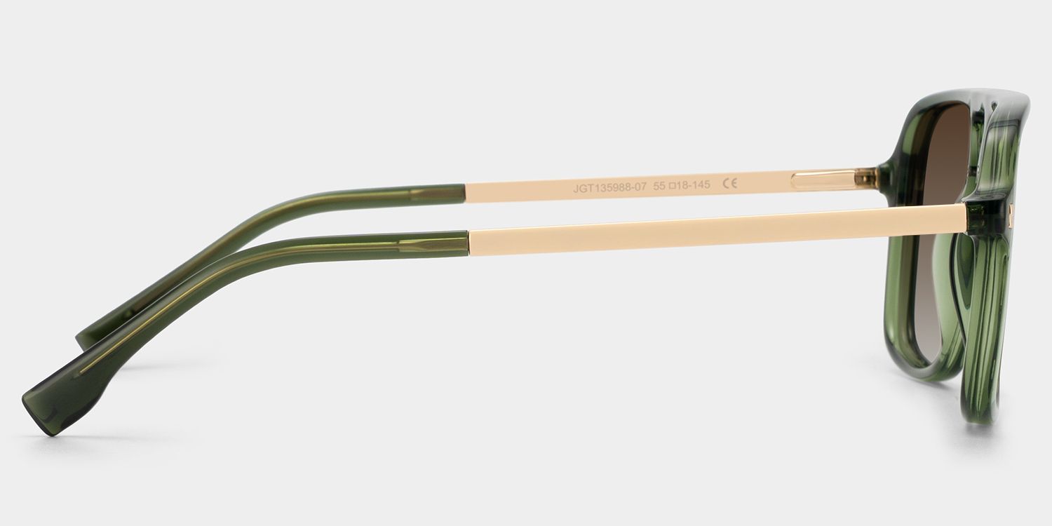 Kilworth Green Frame Sunglasses with Aviator Style | ZEELOOL CA3