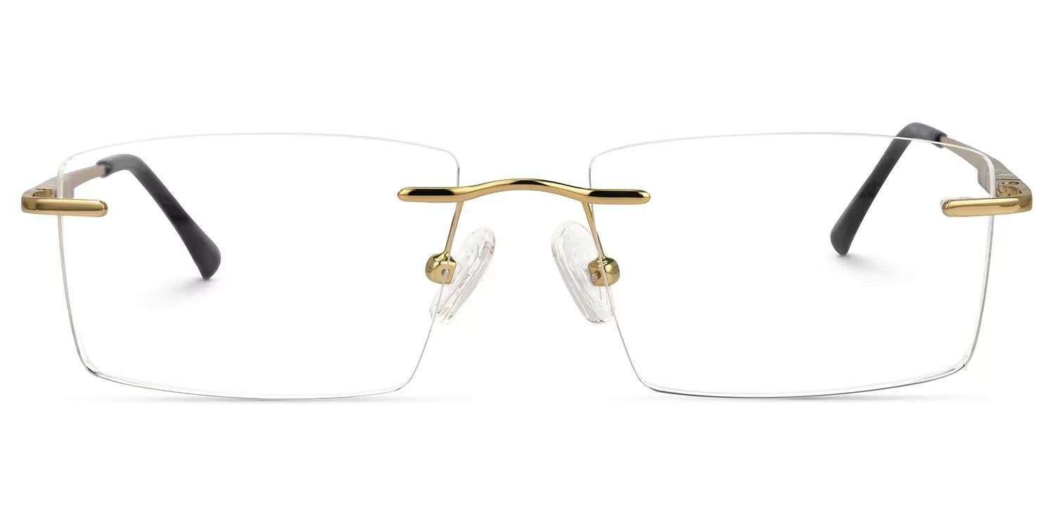 Cetina Rectangle Gold Glasses0