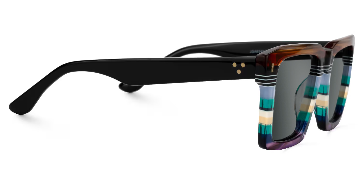 Kenish Designer Sunglasses in Square Multicolor Frame2