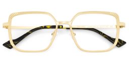 Maverick Square Gold Glasses2