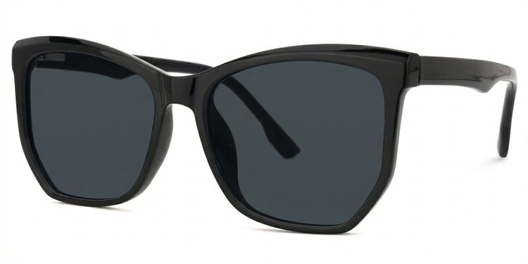 Libby Black Geometric Sunglasses