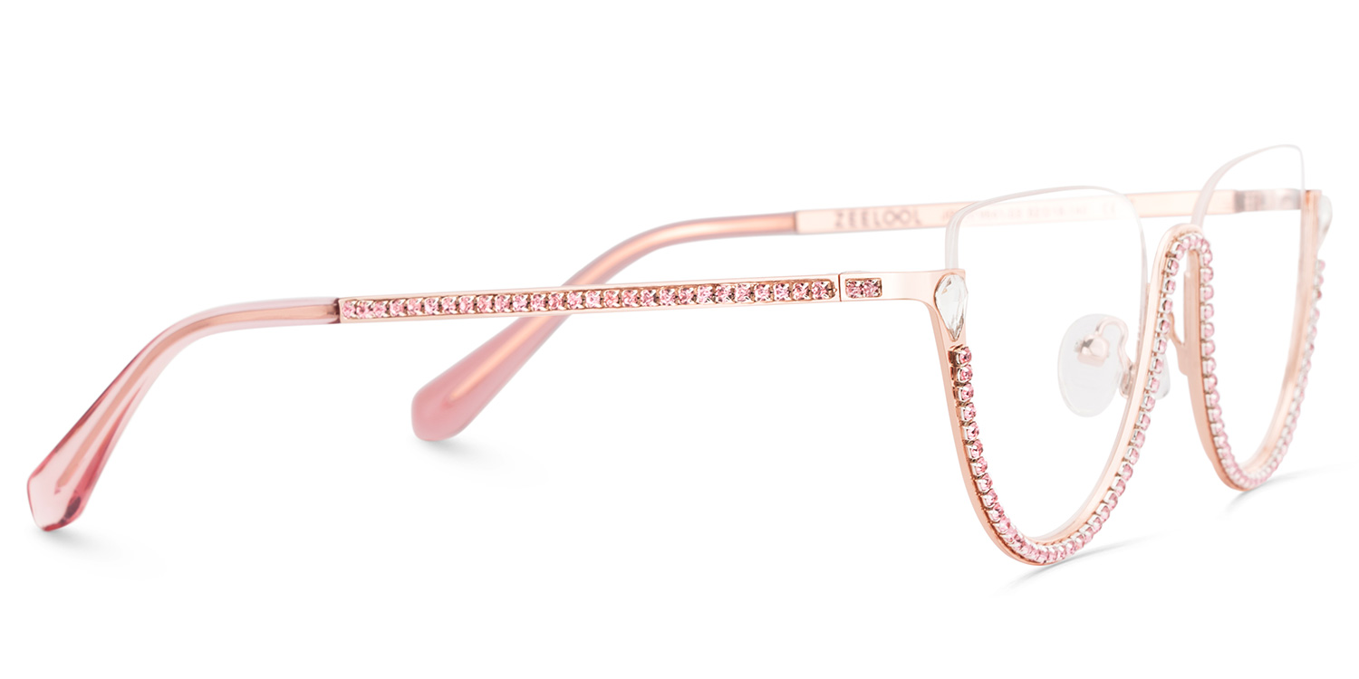 Sparkle Cateye Pink Glasses5