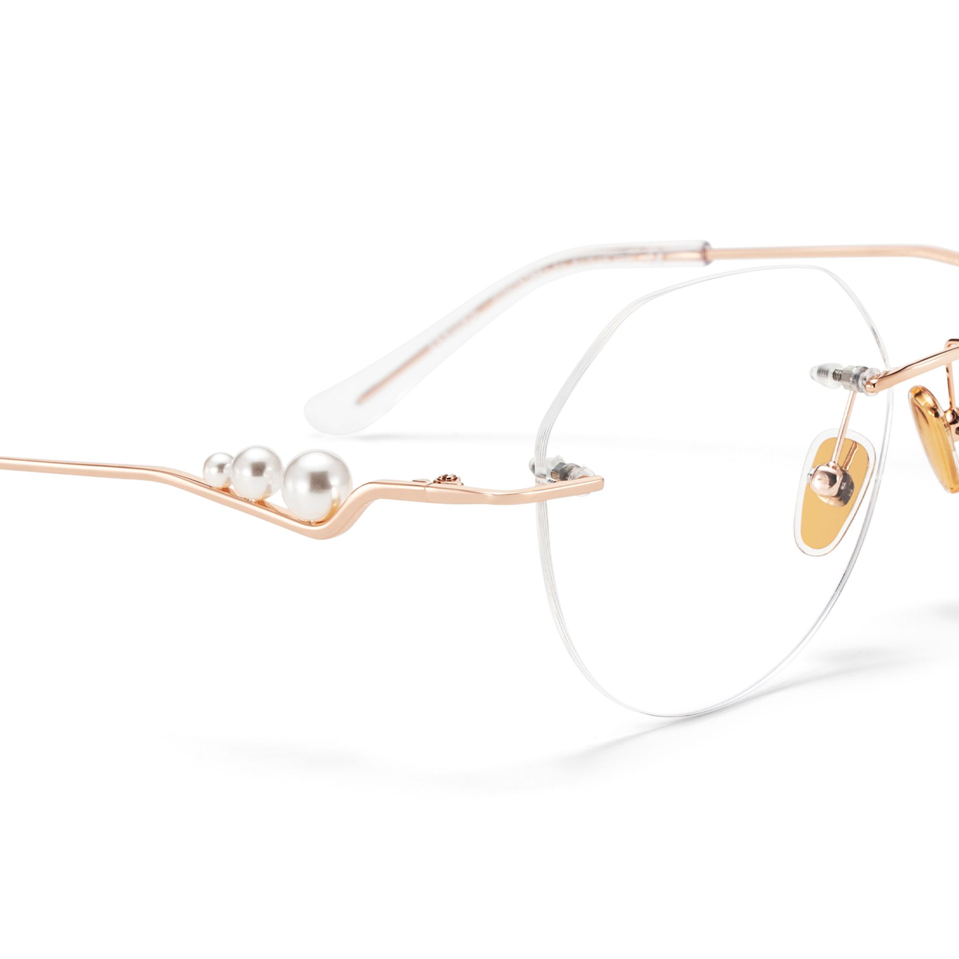 Wyatt Eyeglasses in Geometric Rose Gold Frame | ZEELOOL Canada6