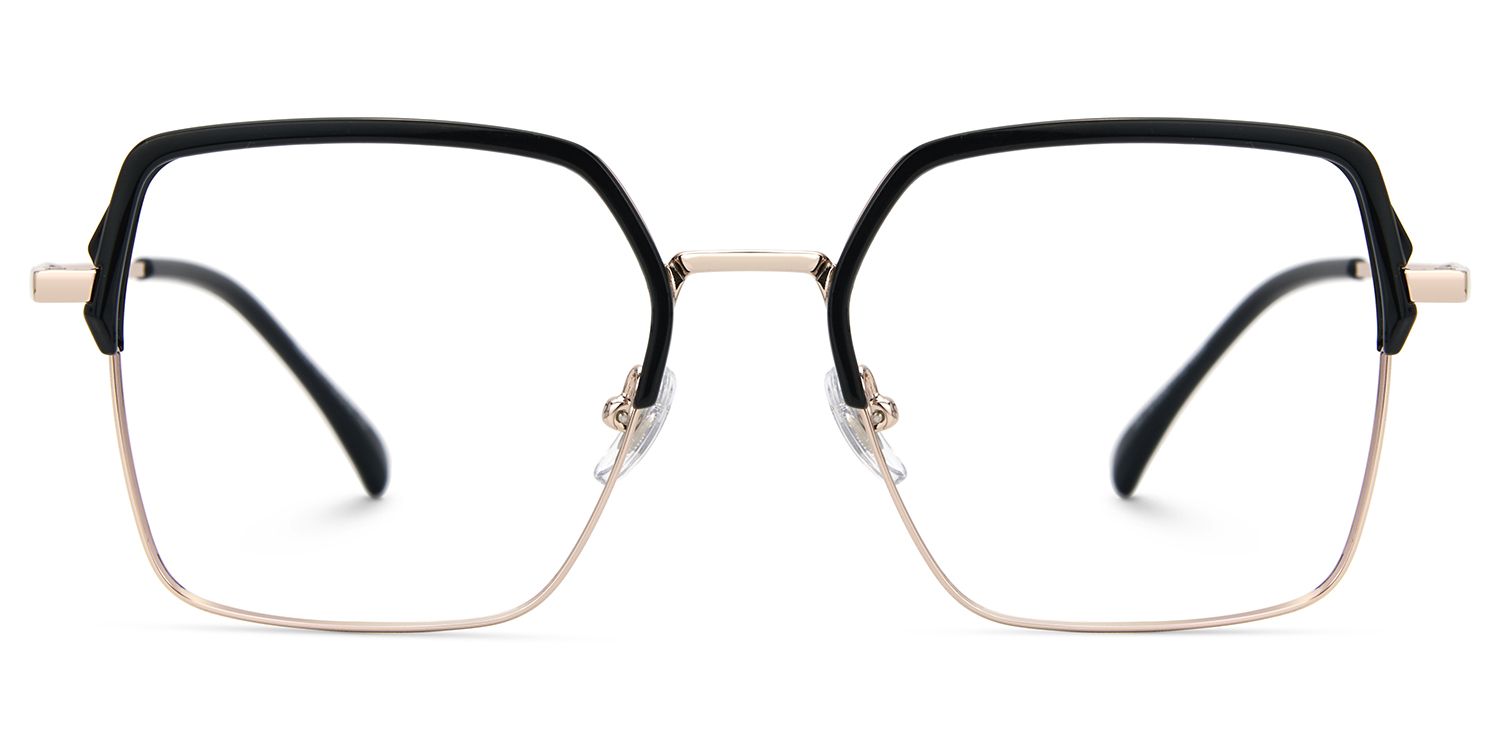 Square Moses Black Glasses Deals -Zeelool Glasses0