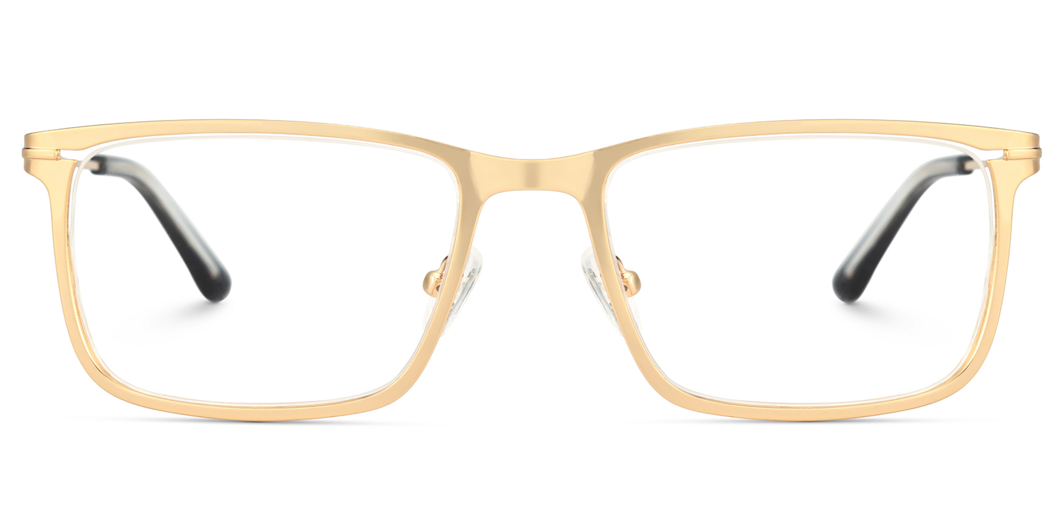 Roxana Rectangle Gold Glasses1
