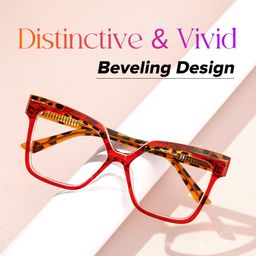 Eboney Square Red Glasses4
