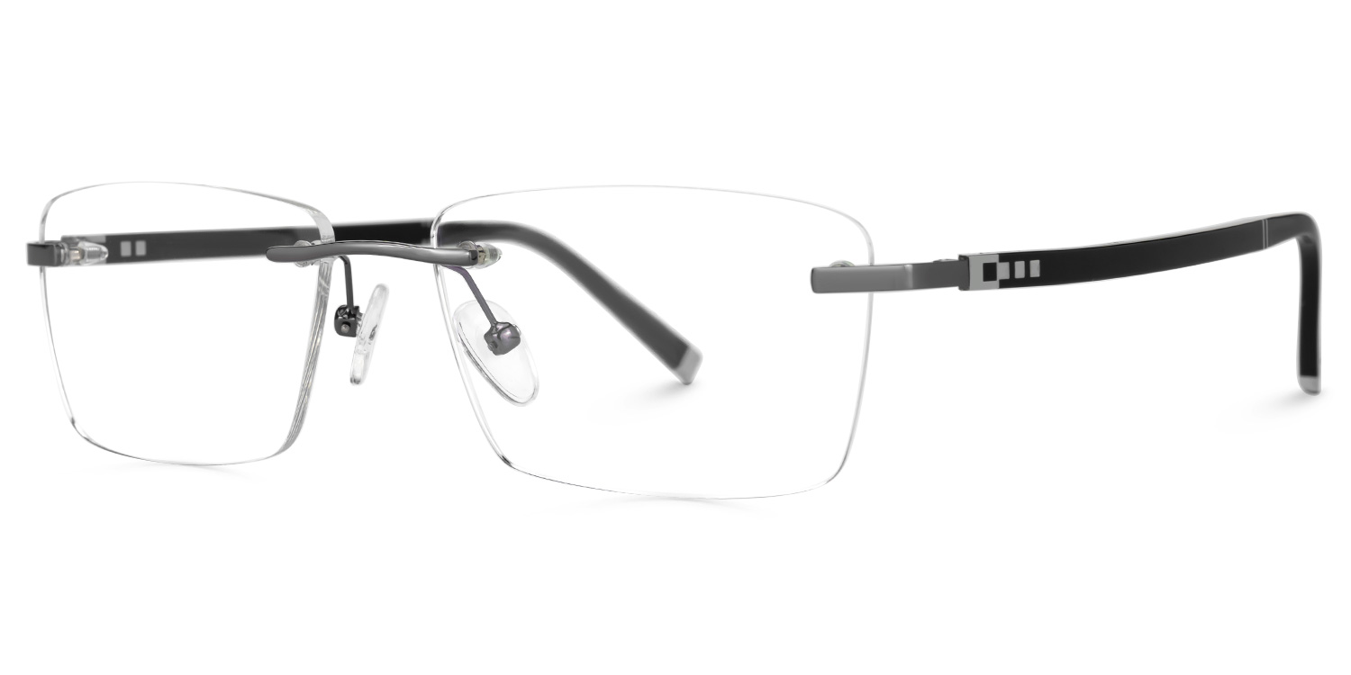 Rimless Kosar Glasses with titanium  for women and men -Zeelool Glasses1
