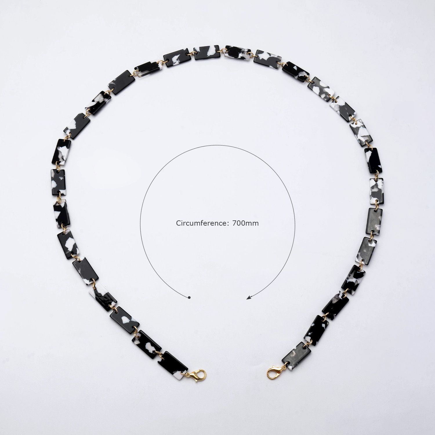 Marble Rectangle Lump Chains Accessories For Glasses2