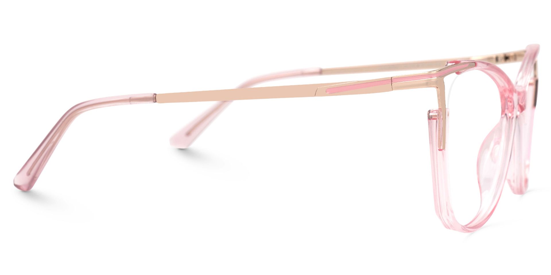 Yomary Pink Perspex Glasses with Cat-Eye Frames2