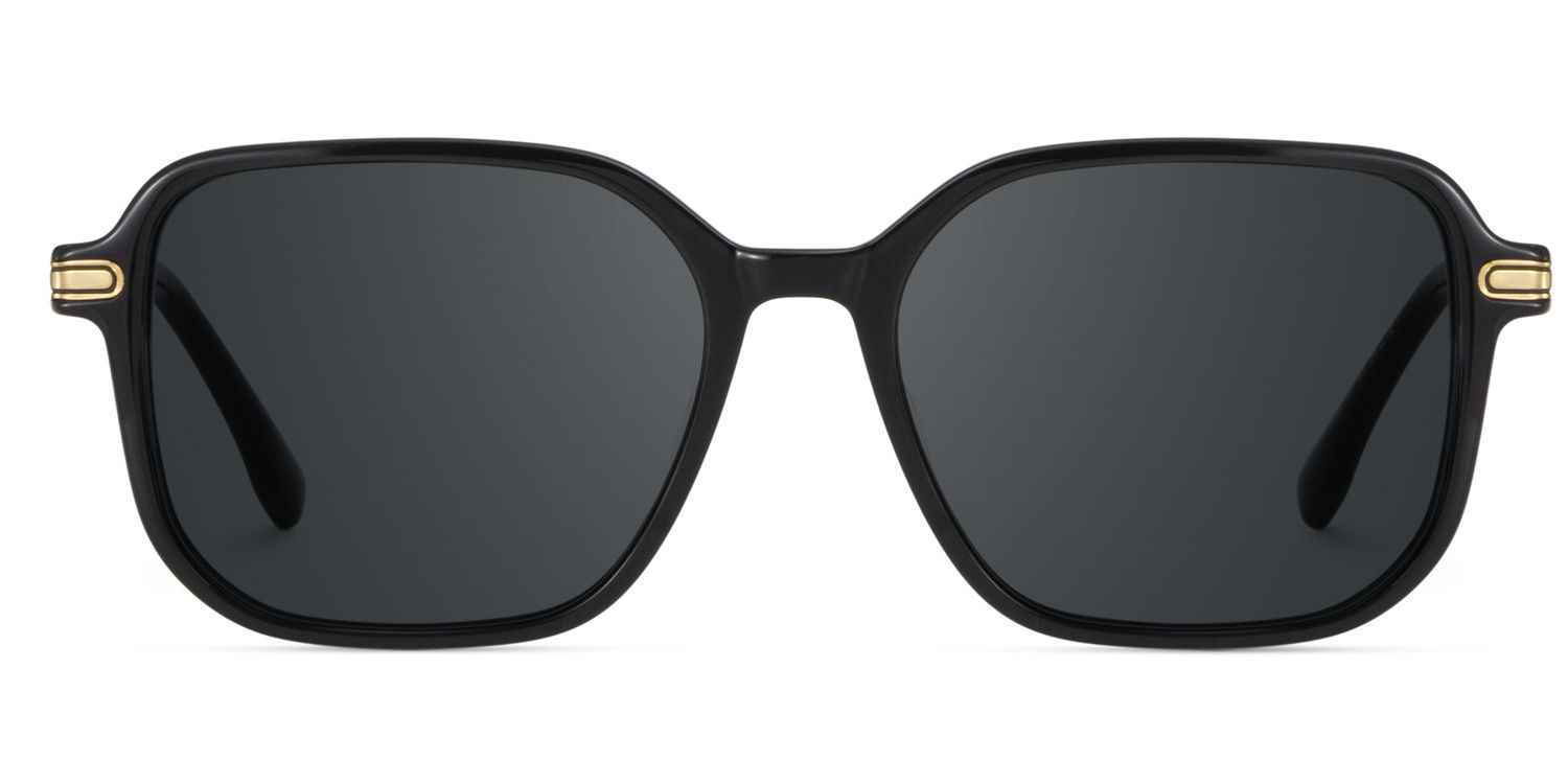 Jetson Rectangle Black Full Rim Sunglasses | ZEELOOL CA0