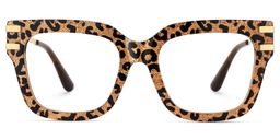 Lidia Square Leopard Glasses2