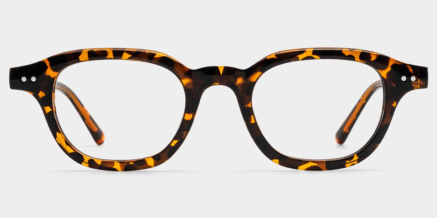 Amber Tortoise Frame Glasses with Square Frame Online | ZEELOOL1