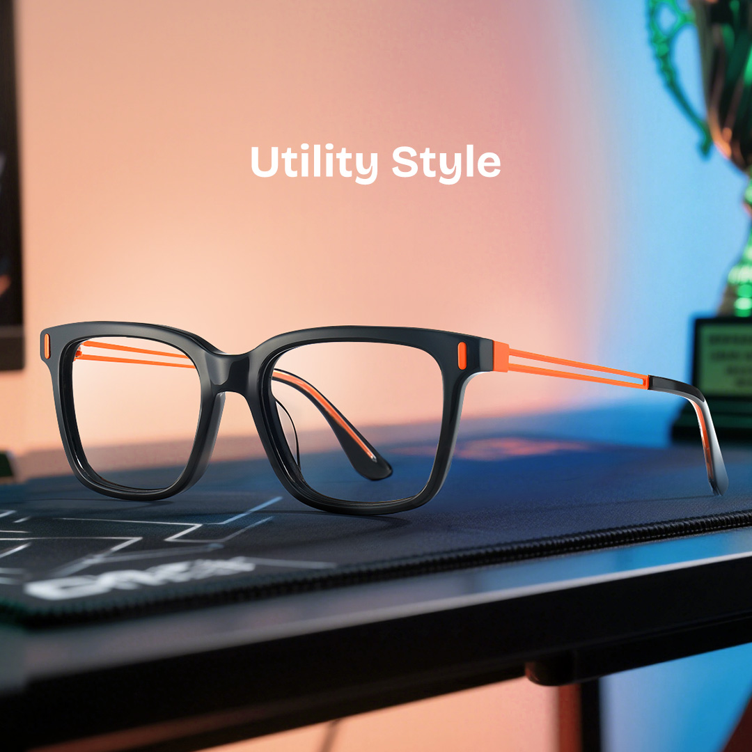 Axel Black Frame Glasses with Rectangle Frame Online | ZEELOOL Canada1