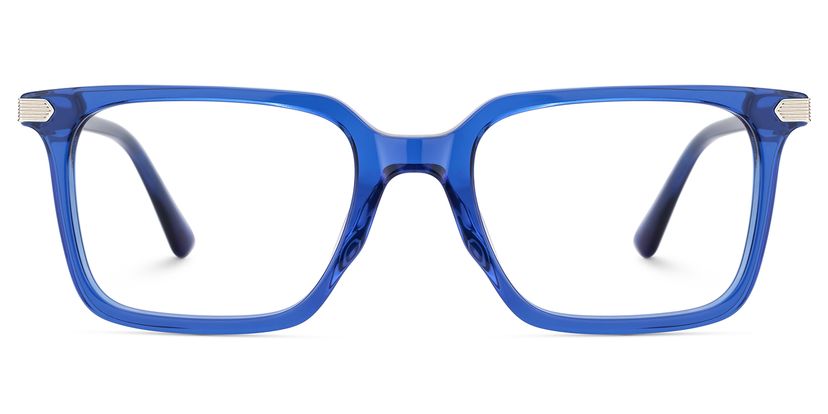 Goveo Blue Rectangle Glasses