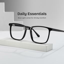 Aidan Rectangle Black Glasses0