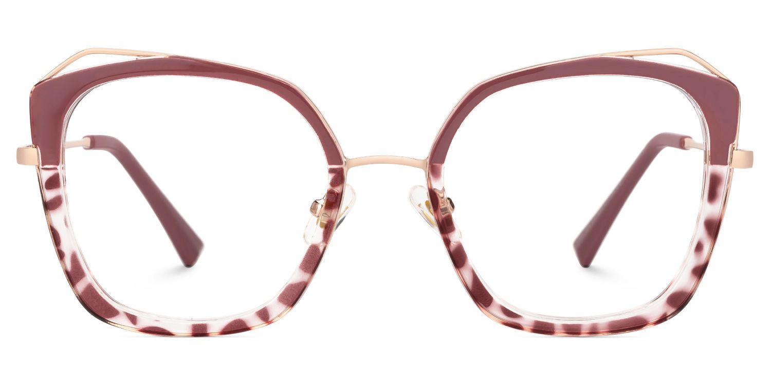 Bilal Square Red Frame Glasses | ZEELOOL Canada0