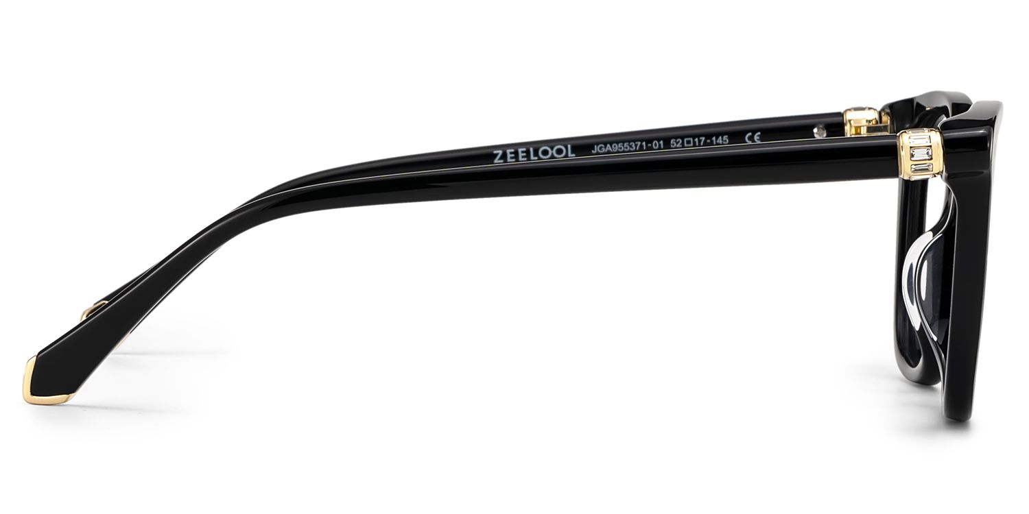 Square Black Eyeglasses- Miles Acetate Frame Glasses4