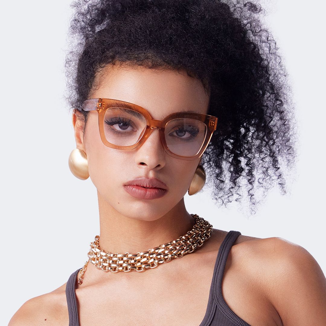 Malcolm Square Clear Beige Frame Glasses | ZEELOOL Canada6