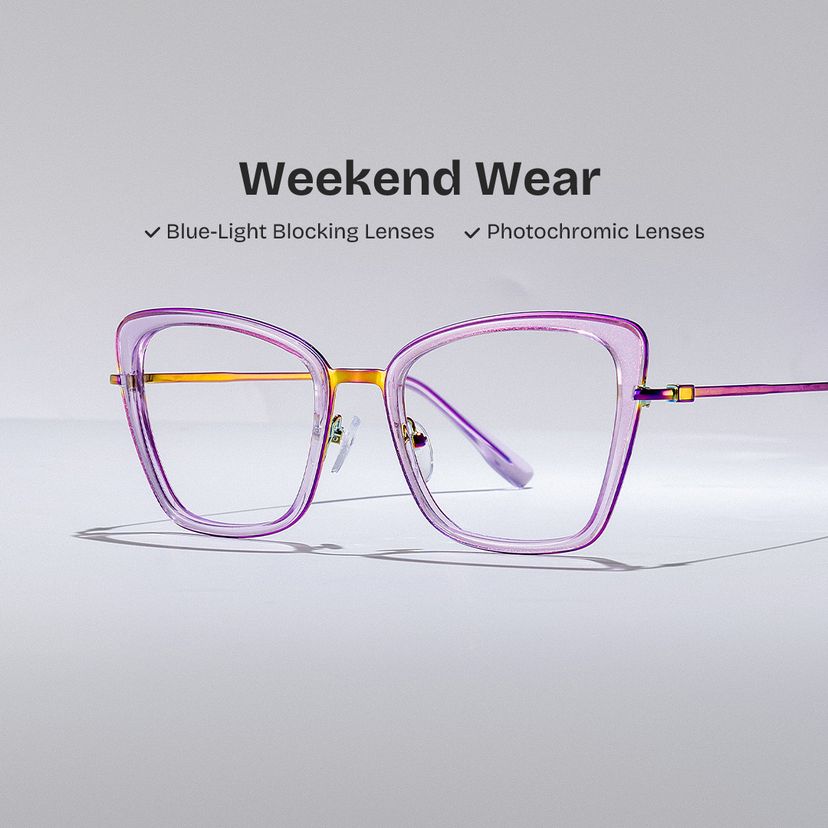 Rosalie Butterfly Purple Glasses